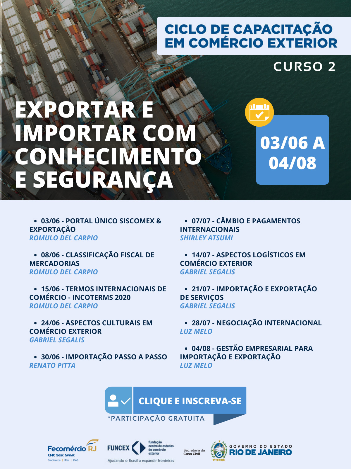 Ciclo de Capacitação em Comércio Exterior